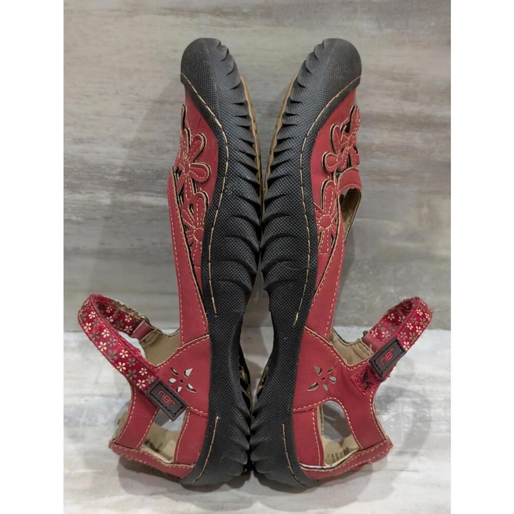 JBU by Jambu Women's Red Floral Mary Jane Sandals Sz 7 - Picture 3 of 6